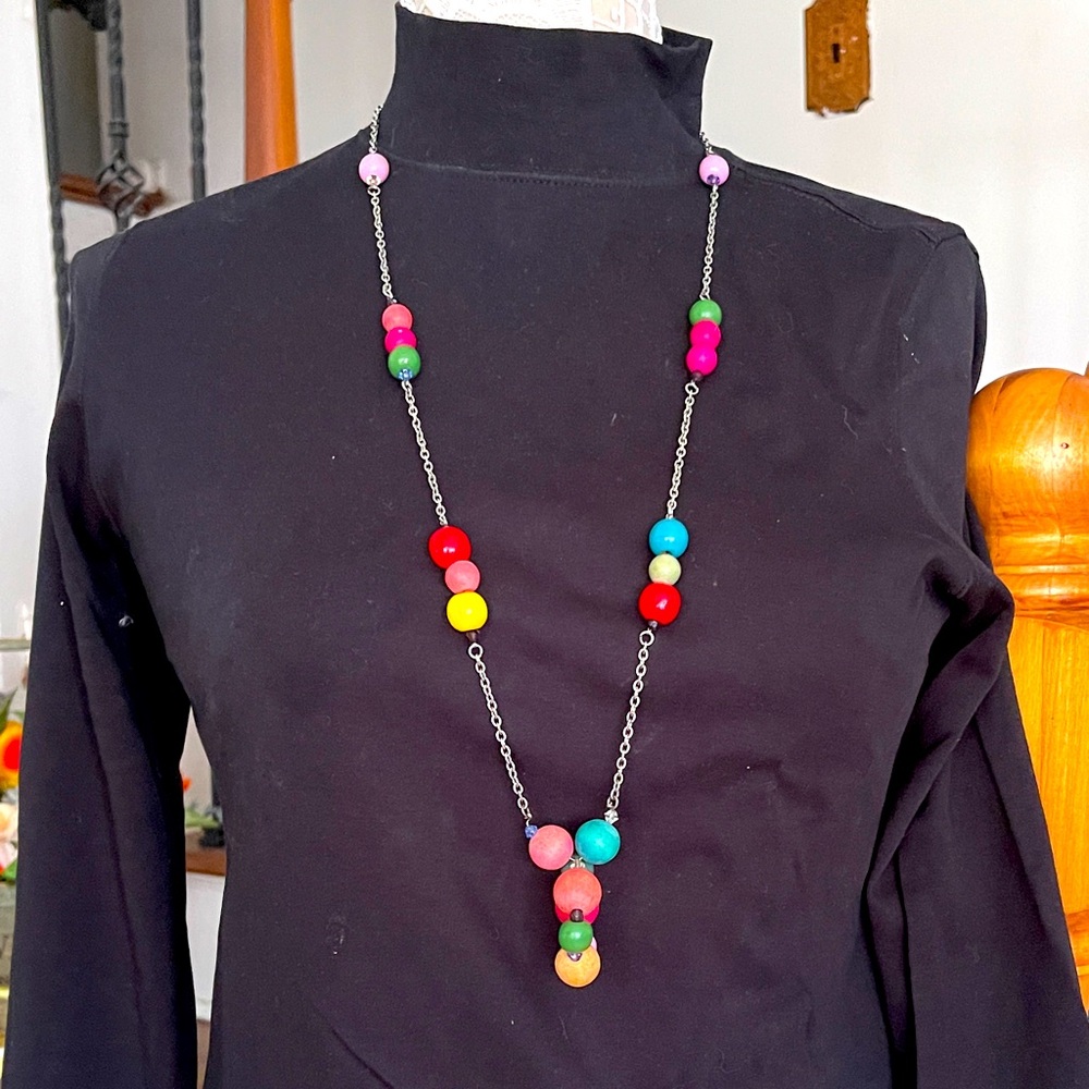 🎈3/$20 Colorful Beaded silver Necklace